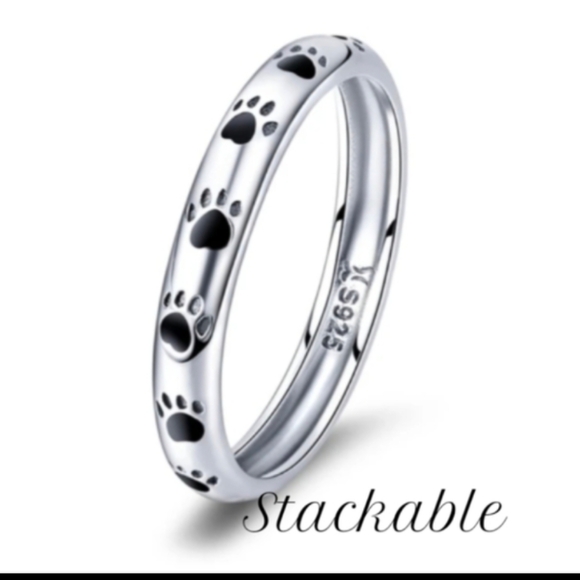 🆕Sterling Silver Paw Print Ring - Picture 2 of 6